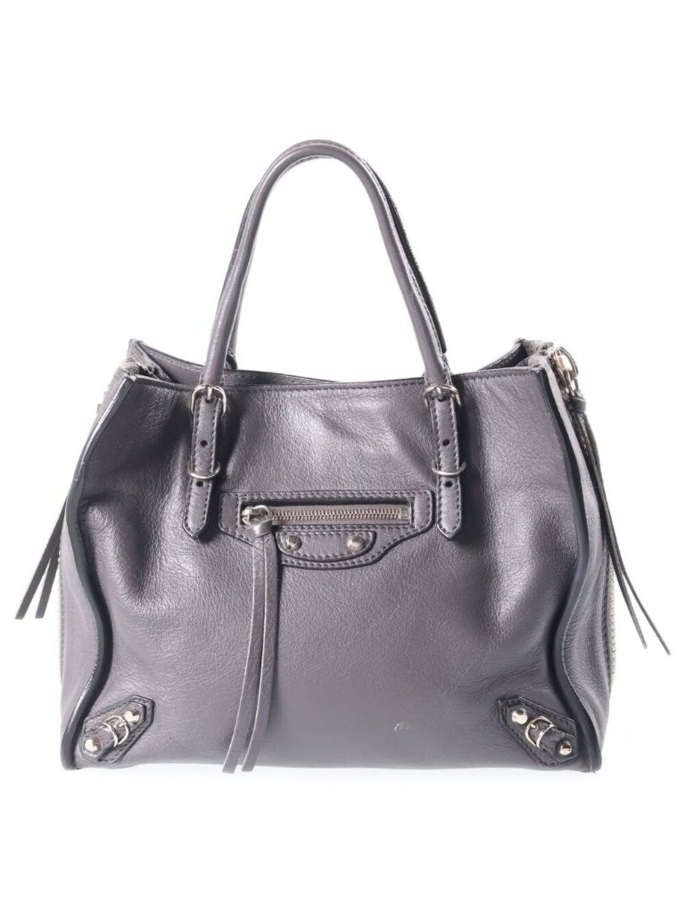 Balenciaga Paper Mini Handbag Silver Gray